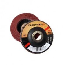 Disc lamelar frontal 125 mm CERAMIC 3M CUBITRON II Granulatie 80, Conic pentru Metal si Inox