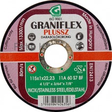 Disc abraziv de debitat 115x1 GRANIFLEX pentru INOX